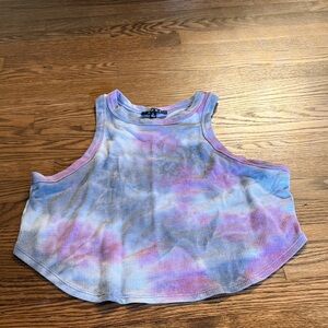 Fore Tie-Dye Sleeveless Crop Top Size Small